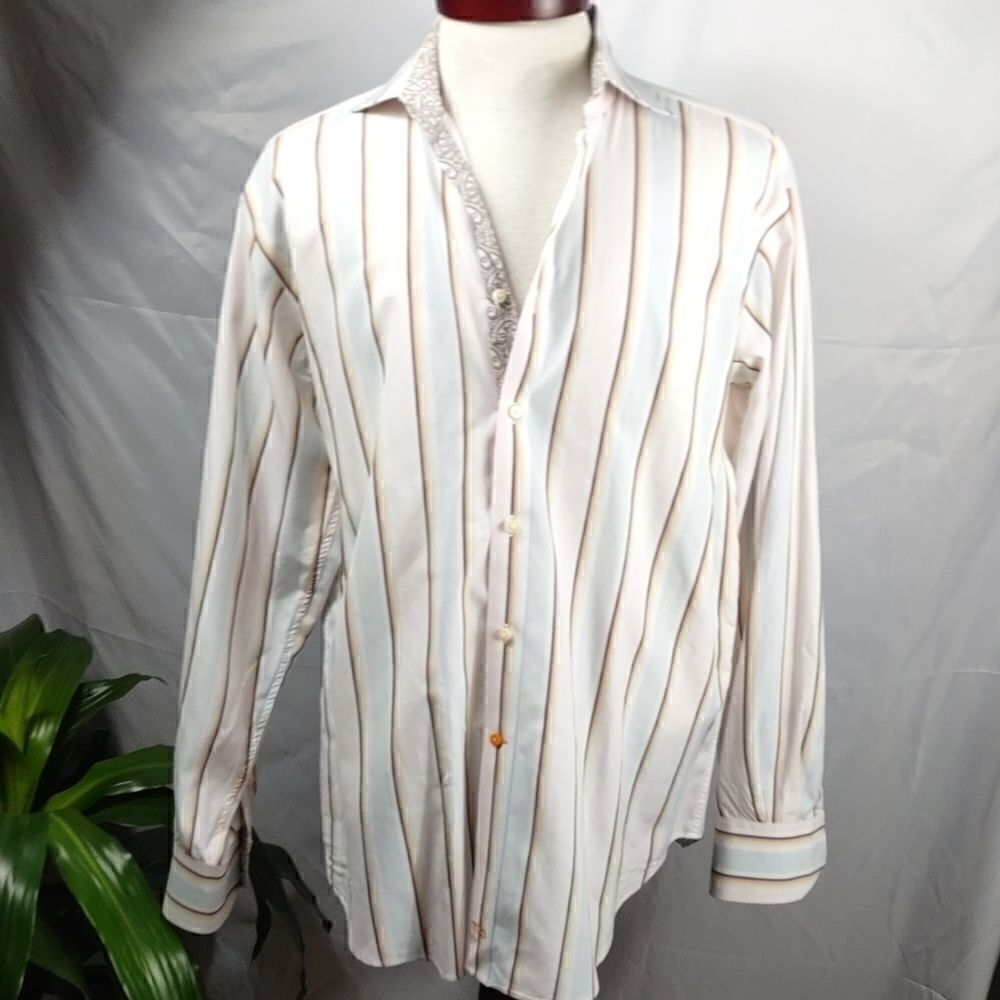 Thomas Dean Stripe Long Sleeve Shirt